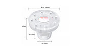 Original scupper diagram showing 76.28 mm flange, 62 mm height and 31.75 mm central opening.