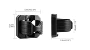 Trailer plug holder diagram showing 65.5 by 62 mm backplate and 58 mm projection.