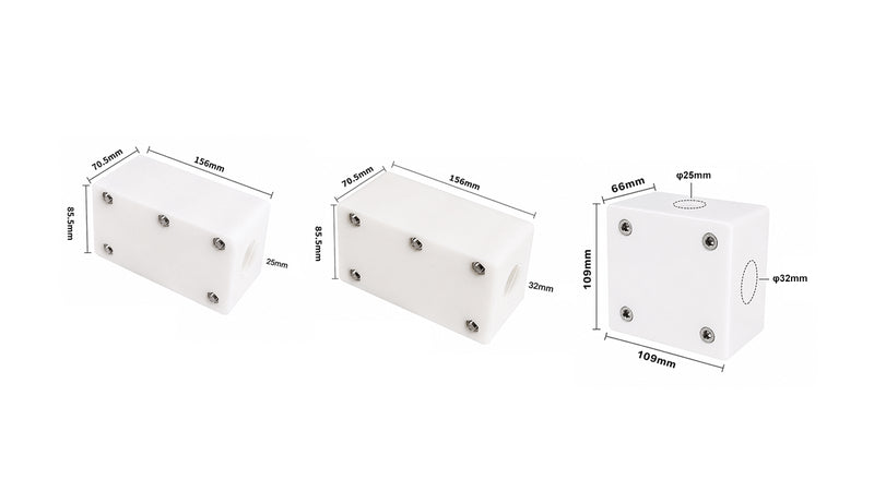 Boat Rail Fishing Rod Holder Clamp - Round, T-Bar & Cross-Rail Mount Options — company-source dimension drawing; match the depicted configuration