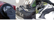 Open-Top Vinyl Motor Well Cable Boot - Outboard Engine Wire Routing Cover — company-source example of use; other pictured objects are not included