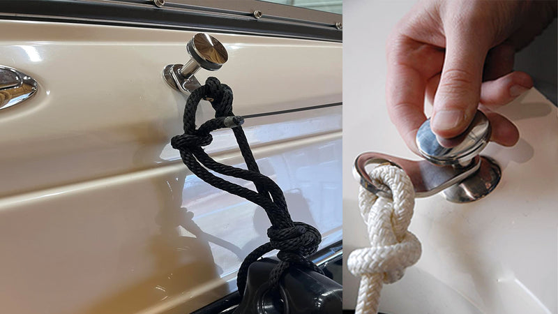 304 Stainless Steel Quick-Release Boat Fender Line Cleat - Detachable Fitting — company-source example of use; other pictured objects are not included