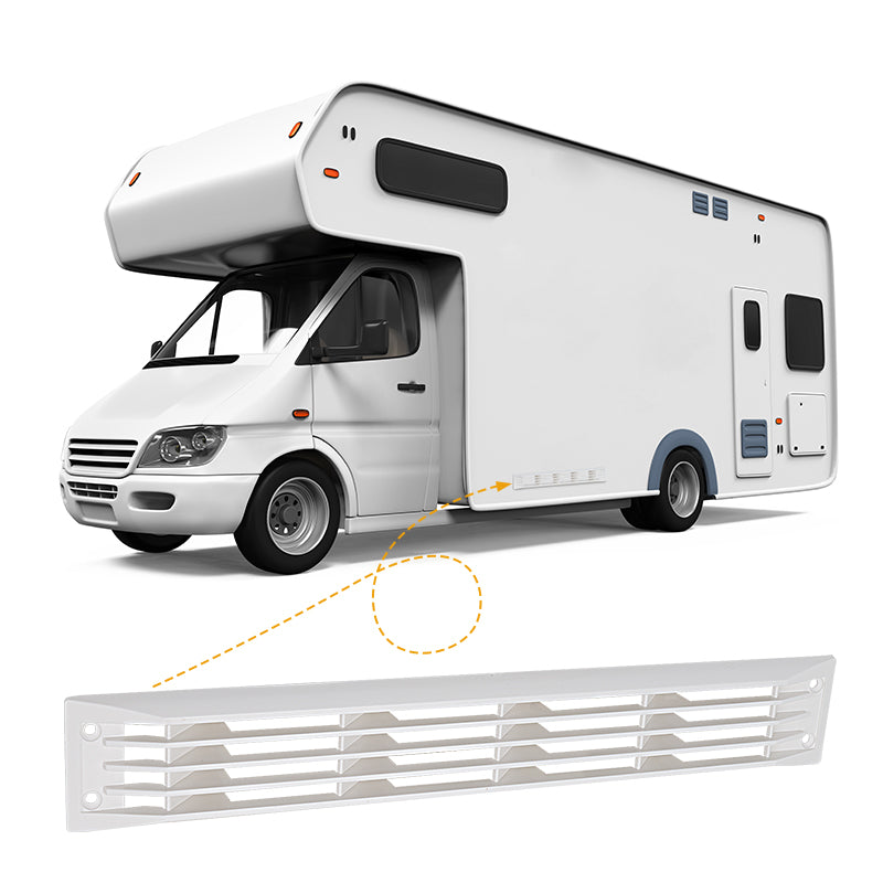 Rectangular ABS Louvered Vent Grille for RV & Boat Cabin Air Circulation — additional product detail or configuration view