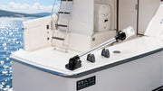 Supplier application illustration of a removable boat pole alongside storage clips.