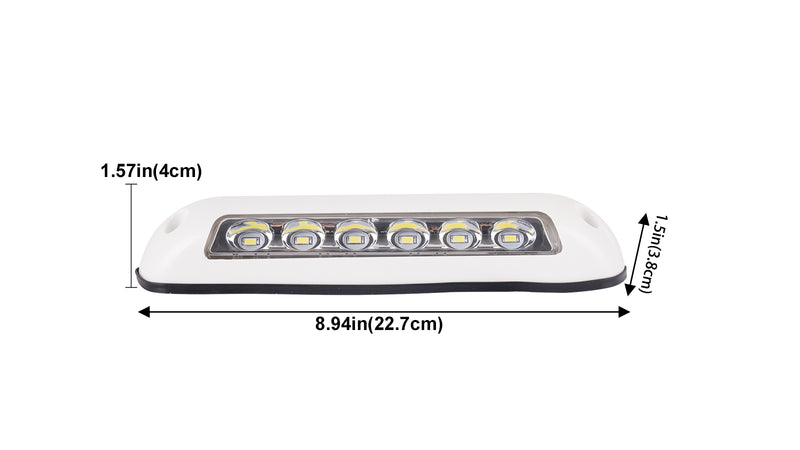 12V/24V RV LED Awning Light - Exterior Canopy & Camper Entry Lighting — company-source dimension drawing; match the depicted configuration
