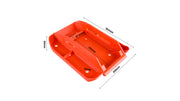 RV Stabilizer Jack Foot Pads - 4 Pack with Spring-Loaded Mounting Brackets — company-source dimension drawing; match the depicted configuration