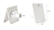 RV Gravity Fresh Water Fill Inlet with Magnetic Lid & Tank Vent — company-source dimension drawing; match the depicted configuration