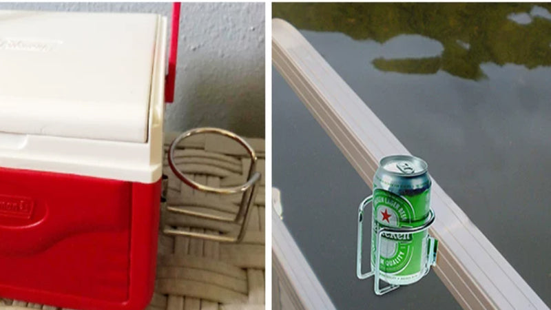 304 Stainless Steel Wall-Mount Cup Holder for Boat & RV Drink Storage — company-source example of use; other pictured objects are not included