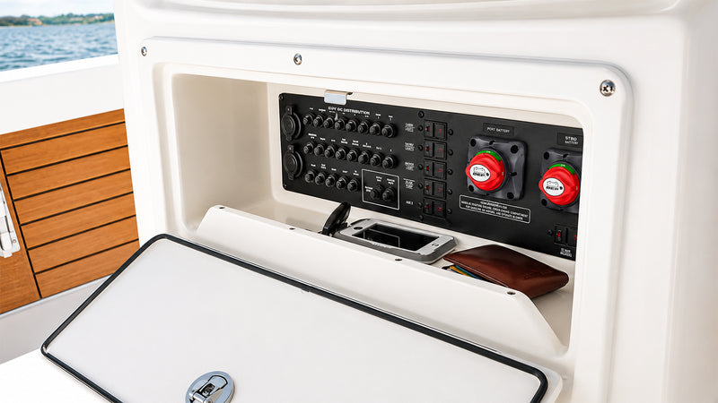 Boat & RV Battery Master Disconnect Switch - Main Power Isolation Options — company-source example of use; other pictured objects are not included