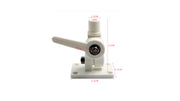 Adjustable Nylon Boat Antenna Mount Base - Swivel Rail & Deck Bracket — company-source dimension drawing; match the depicted configuration