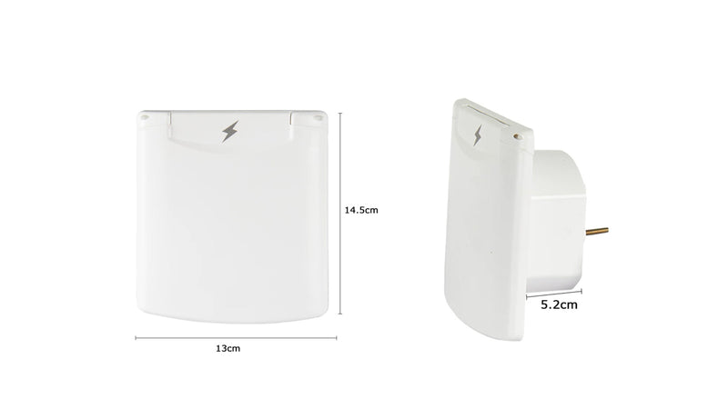 RV Exterior Power Socket with Dual USB & Magnetic Cover - 86-Type Panel — company-source dimension drawing; match the depicted configuration