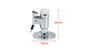 Stainless Steel Boat Cabin Door Stop & Holder with Rubber Buffer — company-source dimension drawing; match the depicted configuration