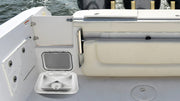 Flush-Mount Storage Box for Boats & RVs - 270 Degree Lid, Size & Color Options — company-source example of use; other pictured objects are not included