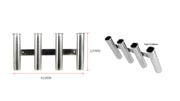 Four-tube rack original dimension drawing: 410 mm overall span, 220 mm height and 40 mm tube inner diameter