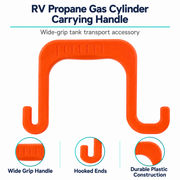 RV Propane Gas Cylinder Carrying Handle - Wide-Grip Tank Transport Accessory — product features