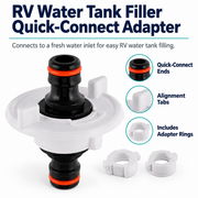 RV Water Tank Filler Quick-Connect Adapter for Fresh Water Inlet Filling — product features
