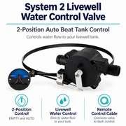 System 2 Livewell Water Control Valve - 2-Position Auto Boat Tank Control — product features