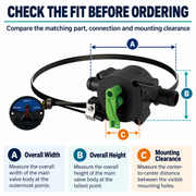 System 3 Livewell Water Control Valve - 3-Position Auto Boat Tank Control — size or installation fit guide