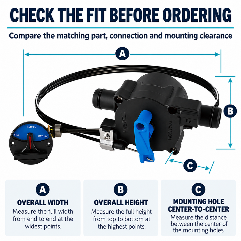 System 4 Livewell Water Control Valve - 3-Position Boat Tank Management — size or installation fit guide