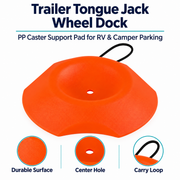 Trailer Tongue Jack Wheel Dock - PP Caster Support Pad for RV & Camper Parking — product features