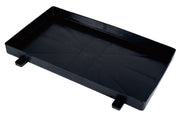 X02 shallow black ABS battery tray showing mounting tabs